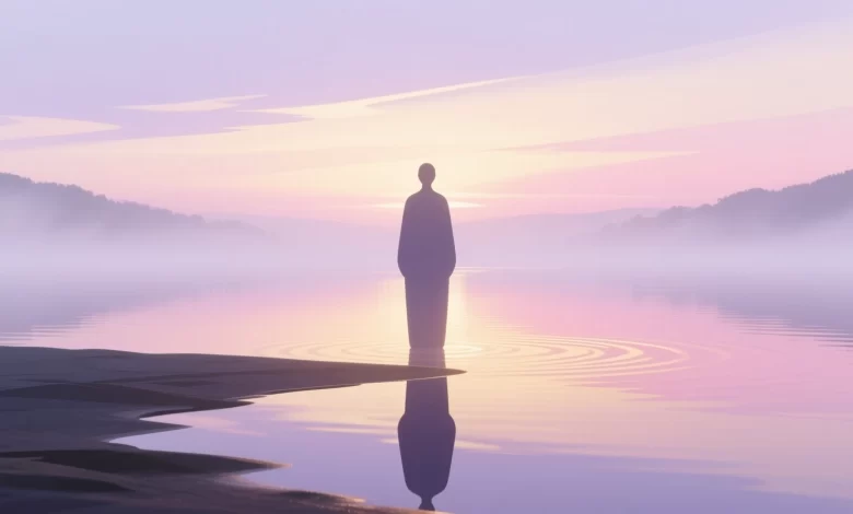 Meditative Pausen am Seeufer für innere Achtsamkeit und Ruhe