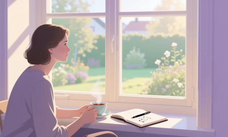 Schnell wieder motiviert mit Tee und Notizbuch im sanften Morgenlicht